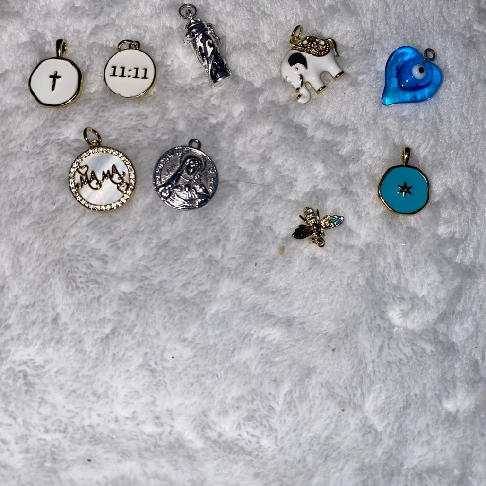 Assorted Charm Set with Blue and Silver Accents
